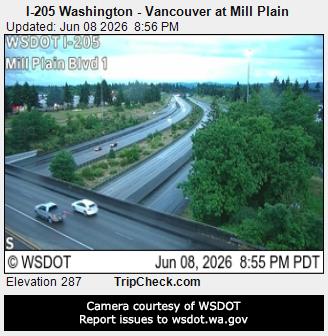 RoadCam - I-205 Washington - Vancouver at Mill Plain